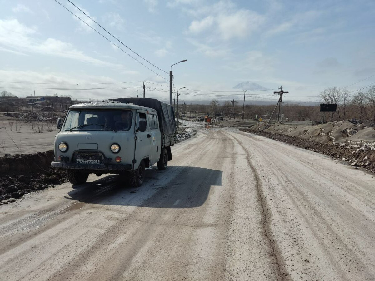 Участок дороги «Мильково-Ключи-Усть-Камчатск» полностью восстановлен после пеплового выброса