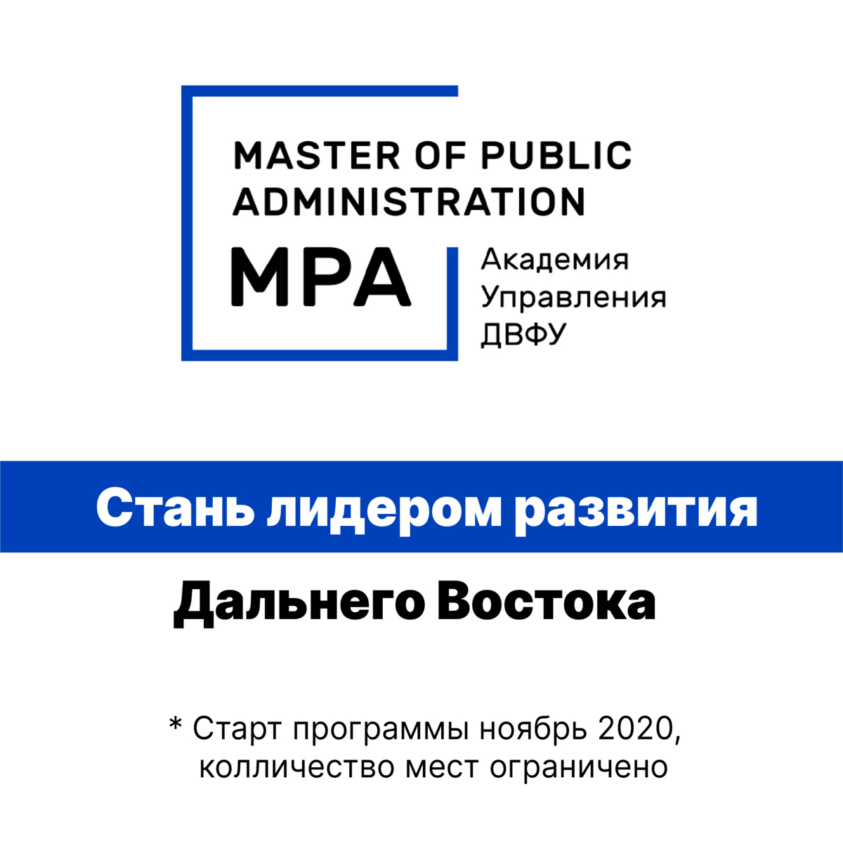 В ДВФУ стартовал новый набор на кадрово-образовательную программу Master of Public Administration